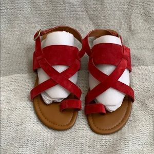 Red Franco Sarto Sandals